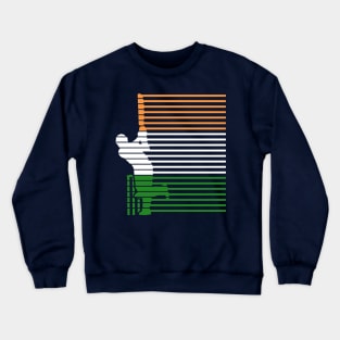 India Cricket With Indian Flag Brush Stroke Crewneck Sweatshirt